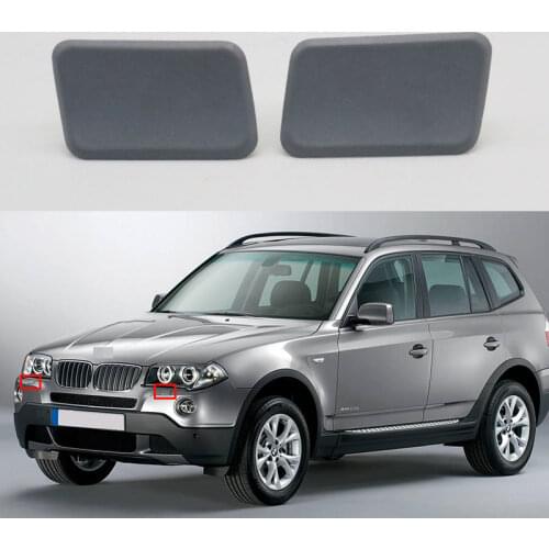 1 Pair Car Left and Right Side Headlight Washer Nozzle Jet Cover Cap OEM 61673416176 61673416175 for BMW X3 E83 M 2003 2004-2010