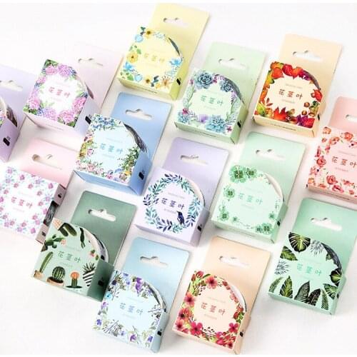 1pcs South Korea Stationery Wholesale Flower stems and paper tape Office tape