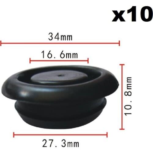 10x Cab soundproof rubber plug For Honda / Nylon Retainer Clip Brand New