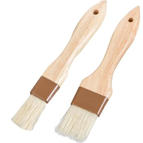 2 Pack Pastry Brushes Basting Oil Brush Kitchen with Hardwood Handles for Spreading Butter,Home Kitchen Cooking Supplies