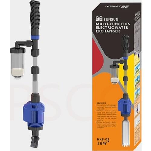 Aquarium Electric Syphon Operated Fish Tank Sand Washer Vacuum Gravel Water Changer Siphon Filter Cleaner Fish Tank Tools 220V