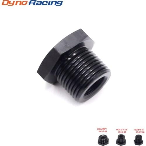 Aluminum Car Auto Oil Filter Threaded Adapter Size 1/2-28 to 3/4-16 13/16-16 3/4 NPT Automotive Thread Screw Mount Black