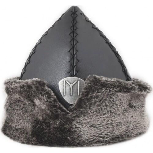 Depotalha Kürk Detaylı Üzeri Dikiş Desenli Kayı Armalı Yeni Şapka Börk Erkek Soğuktan Koruyucu Başlık Şık Tasarım