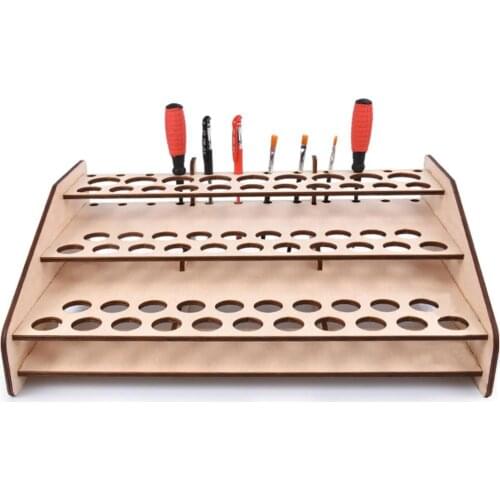 Wooden Paint Bottle Storage Rack Modular Pigment Stand Holder Hobby Parts Organizer Tools for 74 Pots Acrylic Paint Hobby Brush