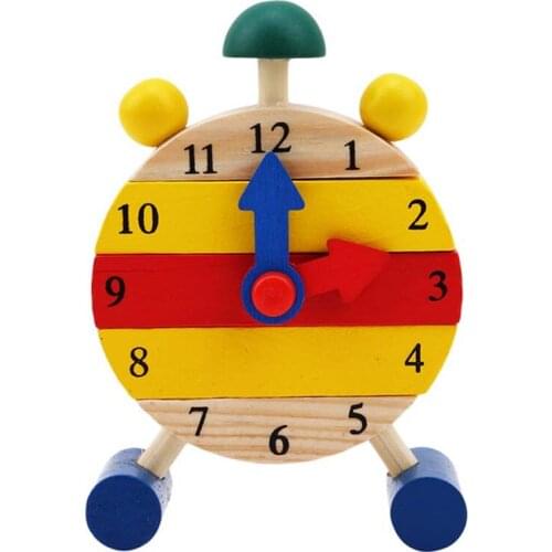 Montessori Wooden Puzzles Toys For Children Digital Calendar Time Learning Educational Game Infant Kids Mini Puzzle Clock