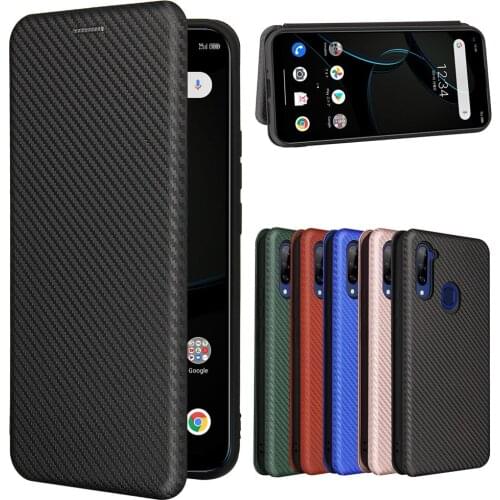 For ZTE Libero 5G Luxury Flip Carbon Fiber Skin Magnetic Adsorption Case For ZTE Libero 5G Phone Bags