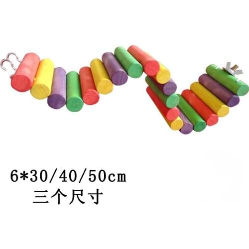 Parrot Toy Hamster colored round wood small Plank Road Parrot rainbow Plank Road