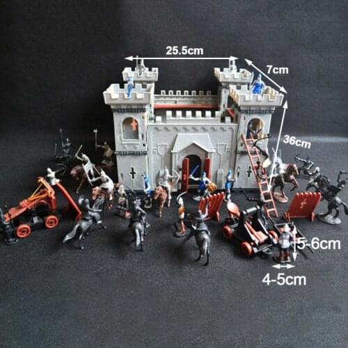 Playset Model Building UK Medieval History Kids Decorative Home Soldiers DIY Development Castle Toy Set Knights Game Accessory