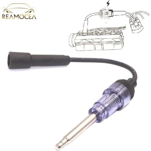 Reamocea 1Pc New Universal Car Spark Plug Tester Pen Detector In Line Ignition System Coil Engine Auto Diagnostic Test Tool