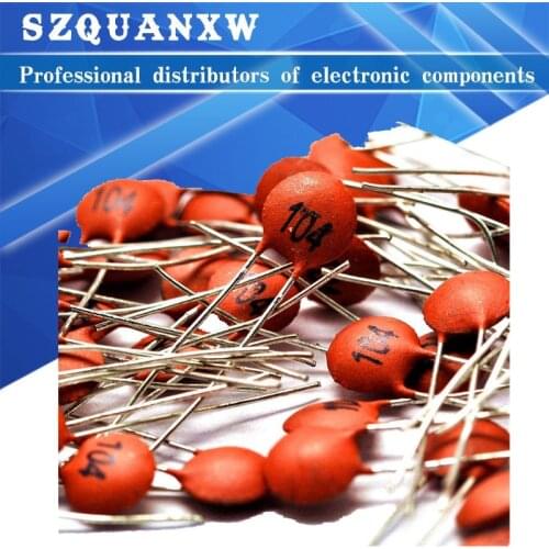 100PCS Ceramic capacitor 50V 104 100nF 0.1uf