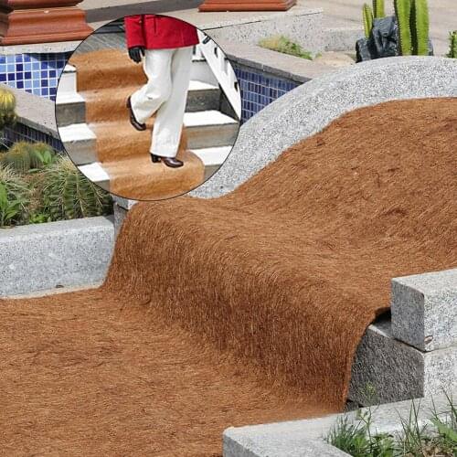 50x200CM Coconut Shell Mat Natural Moisture-proof Flower Pot Mat Multifunctional Natural Coconut Palm Pad Animal Crawling Mat