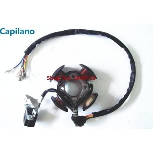 Motorcycle scooter inner rotor kit ignition stator magneto coil ZJ125 QJ125 for 125cc ZJ QJ 125 spare parts in 4 pole
