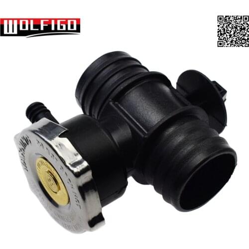 New Radiator Cap & T-Branch Water Pipe Kit 55116901AA for 1993-2007 Chrysler Dodge Jeep 52028860AB, 52028974AA, 52079799AA