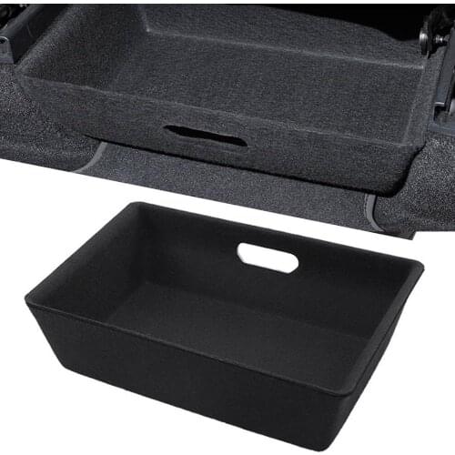 New For Tesla Model Y 2021 Under Seat Storage Box High Capacity Organizer Case Felt Cloth Drawer Holder Car Interior Accessories