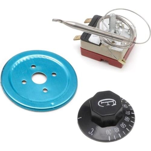 250V 16A Temperature Controller 30-110 Celsius Thermostat Knob Capillary Switch
