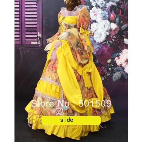 Luxury princess medieval dress Renaissance Gown queen costume Victorian /Marie Antoinette/civil war/Colonial Belle Ball
