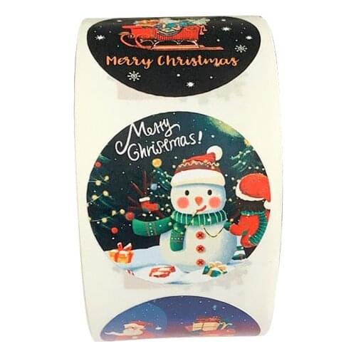 Christmas warm stickers sealed self-adhesive roll envelope packaging gifts candle making candele