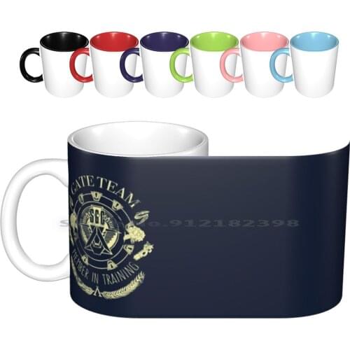 Sg1 Gate Team Member In Training Yellow Ceramic Mugs Coffee Cups Milk Tea Sg1 Stargate Sg1 Zat Gun P90 Gate Team Creative