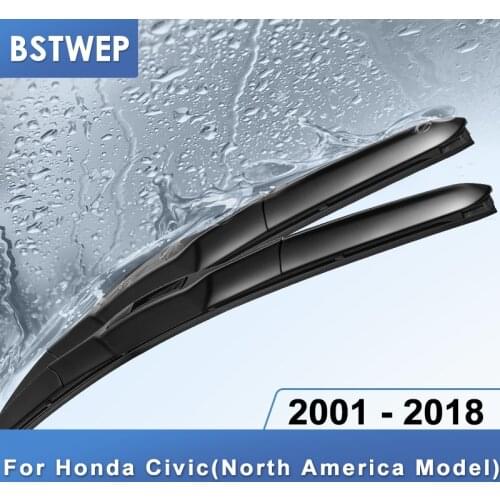BSTWEP Hybrid Beam Wiper Blades for Honda Civic Sedan / Coupe Fit Hook / Push Button Arms ( For North American Version Only )