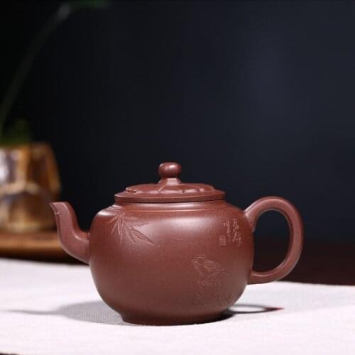 Shadow all hand recommended high-quality goods wholesale undressed ore yixing purple clay famous Buddha teapot tea set