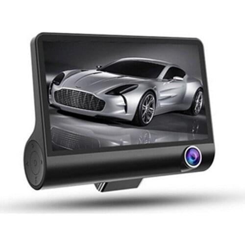 Car DVR 3 Cameras Lens 4.0 Inch Dash Camera Dual Lens Support Rearview Driver Video Recorder 170degree Wide View Dvrs Dash Cam