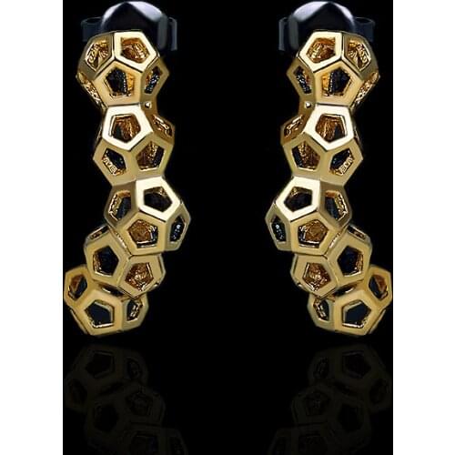 New Womens 925 Silver Earrings Retro Simple Irregular Honeycomb Earrings Fashion Party Womens Jewelry Birthday Gift Earrings