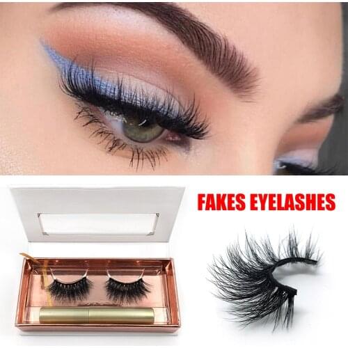 Liquid Eyeliner with Waterproof 3D Magnetic Extension False Eyelashes Makeup Kit MA