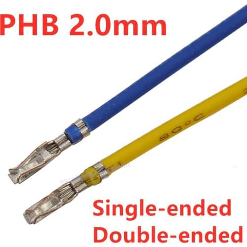 10PCS PHB2.0 Terminal Wire Electronic Wire Single-head Double-headed Terminal Crimping Wiring Reed 2.0mm Connecting Line