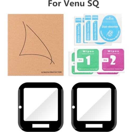 2pcs 3D Full Coverage Soft Clear Protective Film Smart Watch Screen Protector Cover For -Garmin Venu SQ / SQ Music
