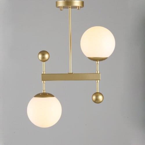 2017 Lamparas Nordic Postmodern Iron Pendant Light American Industrial Wind Simple Restaurant Creative Personality Glass Lamp