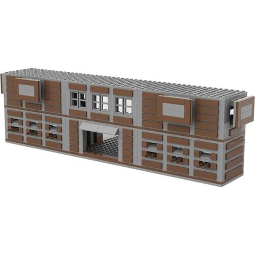 682Pcs MOC Military Scenes Bricks Model Small Particle DIY Building Block Toys