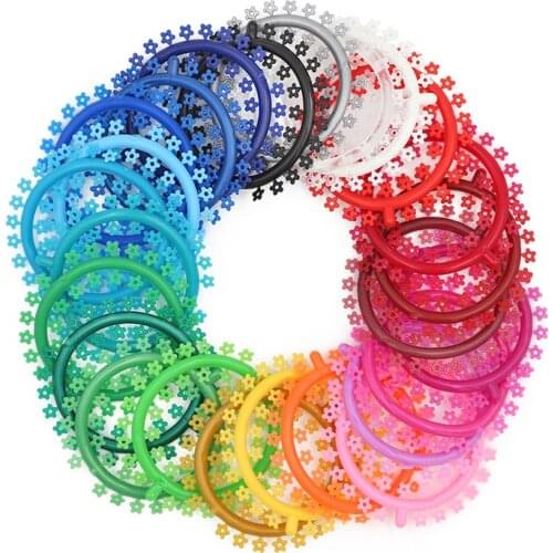 75pcs 3000 Ties Dental Orthodontics Rounded Elastic Ligature Ties Tip Teeth Multi-Colored Rubber Bands Colorful Flower Shape