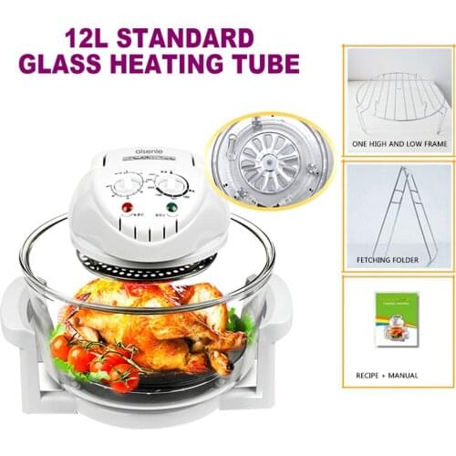 12L Smokeless Electric Air Fryer Household Convection Oven Air Fryer Large-capacity Roasted Chicken Barbecue Fryer