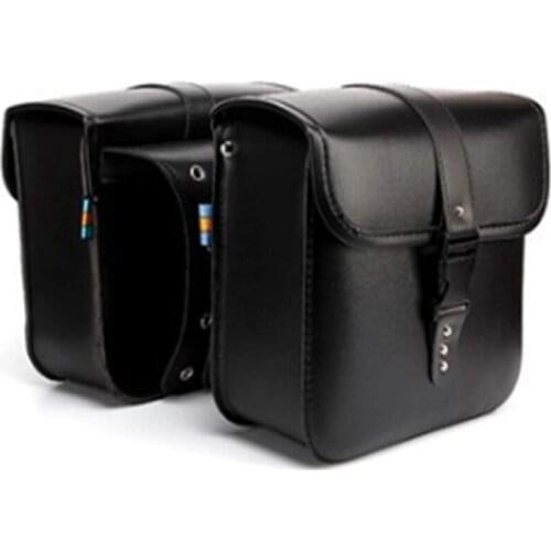 DHBH-1 Pair Universal Motorcycle Saddle Bags Side Storage Luggage Bag Fork Tool Pouch for Honda/Yamaha/Suzuki