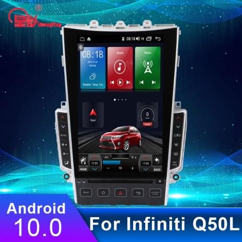 For Infiniti Q50 Q50L 2015-2019 Android 10.0 4G Vertical Screen GPS Navigation Car Multimedia Player Headunit Radio Recorder