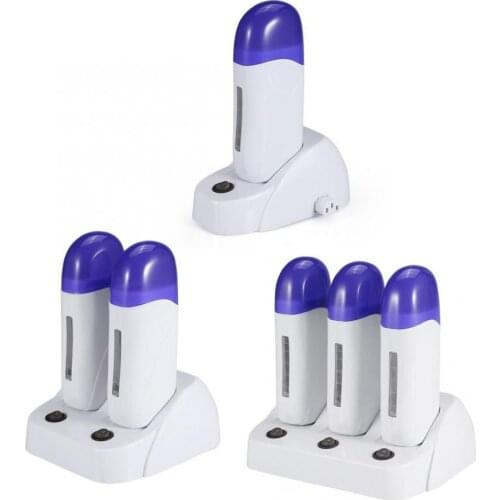 Epilator 3 Types Hair Removal Wax Depilatory Roller Warmer Heater Professional Waxing Body Machine facial set painless bikini