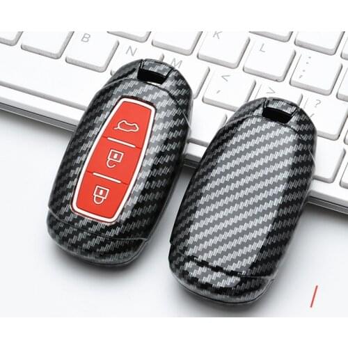 Glossy Carbon fiber ABS silicone Key Case Cover For Hyundai i30 Ix35 KONA Encino Solaris Azera Grandeur Ig Accent Santa Fe