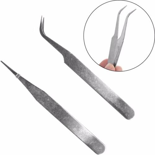 JAVRICK 1 Pc Precision Repair Mounting Tool Electronic Stainless Steel Eagle Mouth Tip/Point Tip Tweezer