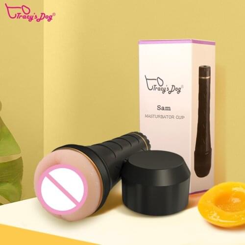 Tracys Dog Pocket Pussy Male Masturbators Cup Adult Sex Toys Realistic Textured Pocket Vagina Pussy Man Masturbation Stroker