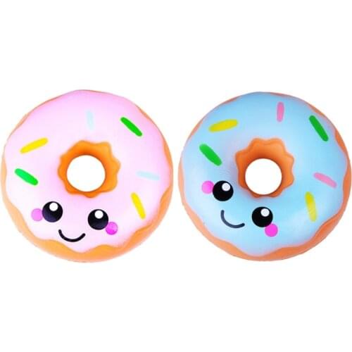 Lovely Cream Ring Toys Funny Gadgets Cute Wholesale Dropship for Grasping Stress Relief Smiley Ring Toy for Kids