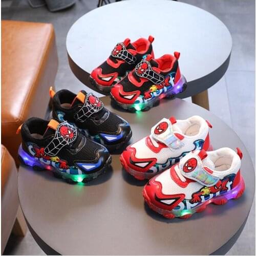 New Kids Light Shoes for Boys Baby Toddler Sneakers Fashion LED Breathable Little Children Girls Sports Shoes Size 21-30