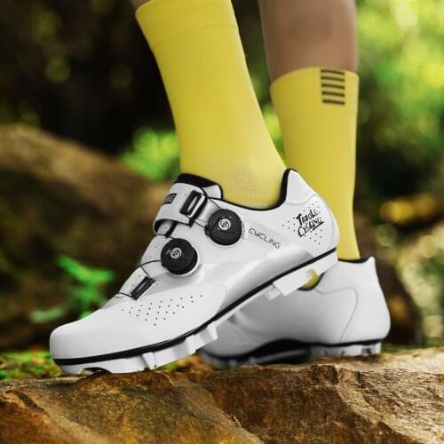 Cycling Sneaker Mtb Flat Shoes Road Cycling Footwear Bike Cleat Mountain Mens Man Speed Bicycle Sneakers Shoe Pedal Clit Clip