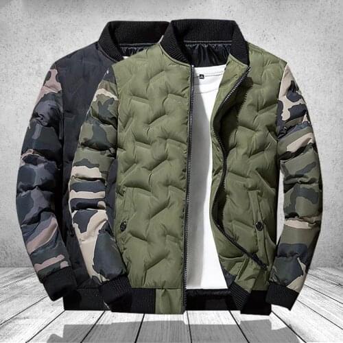 Bomber Jacket Men Camouflage Army Military Tactical Coat Men Winter Warm Thick Aviator Motorcycle Overcoat Male Plus Size