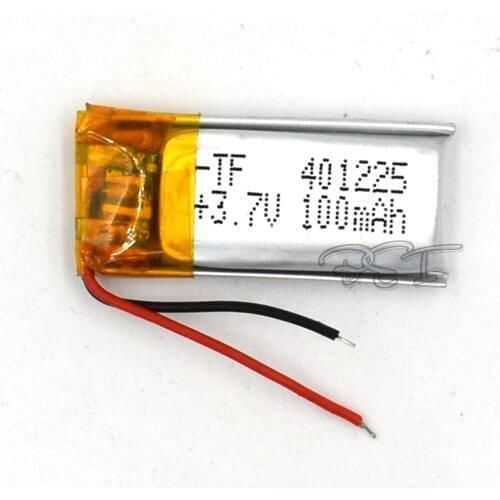 10Pcs 3.7V lithium battery Li-polymer Rechargeable Cell Li-ion Polymer 401225 100mAh For PSP Navi GPS MP3 MP4 Speaker Camera