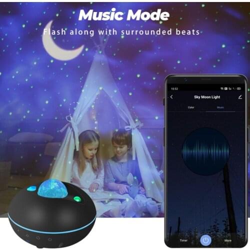 Small Night Light Led Colorful APP Wireless Control Graffiti Smart Starry Sky Projector WiFi Laser Starry Sky Projector