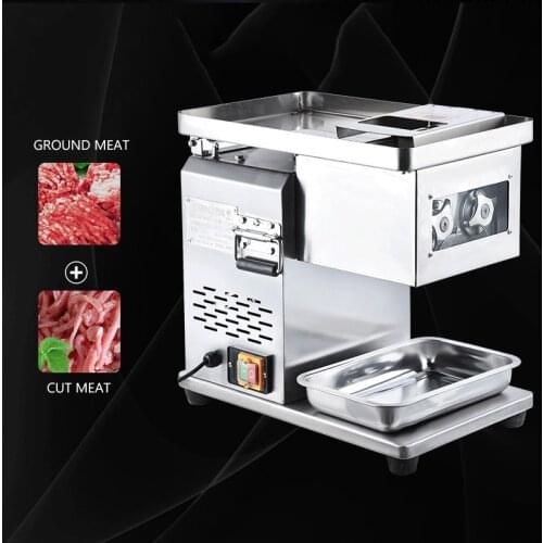 Commercial Meat Slicer Machine Stainless Steel Automatic 1500W Shred Slicer Dicing Machine Electric Vegetable Cutter Grinder