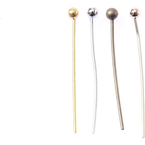 New Fashion 200Pcs/Lot 2mm Charm Metal Ball Head Pins Needles Beads Handmade For DIY Jewelry Making Accessories Earring Findings