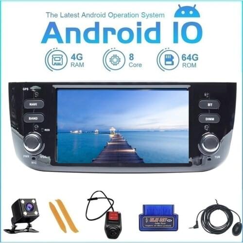 ZLTOOPAI Android 10.0 For Fiat/Linea/Punto evo 2012-2015 Radio GPS Navi Multimedia Player Steering Wheel Control Wifi 3G/4G