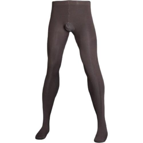 Men 80D Thick Elastic Warm Pantyhose Penis Sheath Cock Pouch Footless Slim Leggings Tights Stocking Winter Sexy Underwear