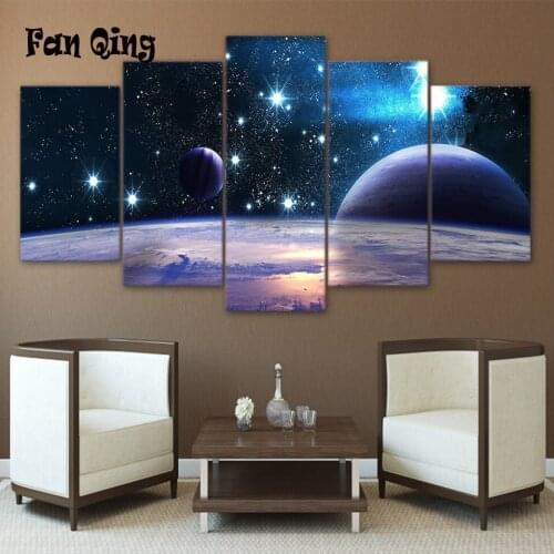 5pcs/set DIY 5D Full square/round Drill Diamond Painting Cosmic stars Embroidery Cross Stitch Kit Rhinestone Home Decor Craft